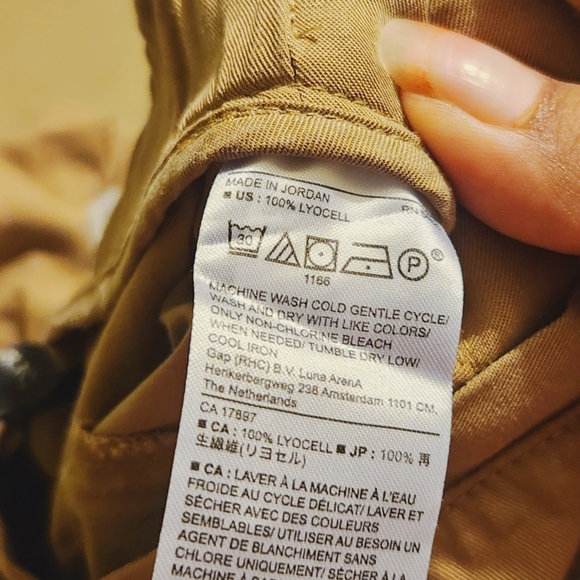 Banana Republic khaki joggers Streetwear Casual Style Size 4 Petite - Picture 4 of 4